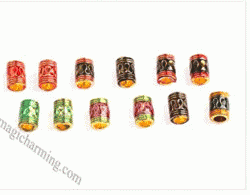 Mixed Color Zincy Alloy Large hole beads with Enamel 005