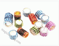 Mixed Color Zincy Alloy Large hole beads with Enamel 007